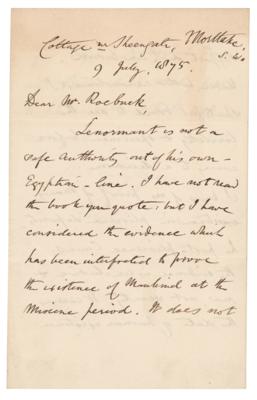 Lot #340 Richard Owen Autograph Letter Signed
