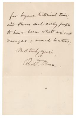 Lot #340 Richard Owen Autograph Letter Signed - Image 3