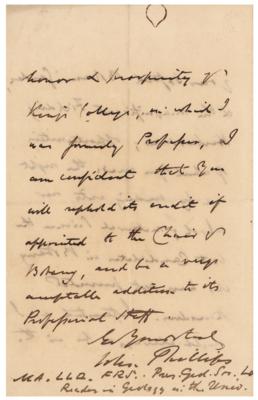 Lot #349 John Phillips Autograph Letter Signed - Image 4