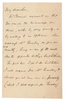 Lot #368 Edward Sabine Autograph Letter Signed - Image 1