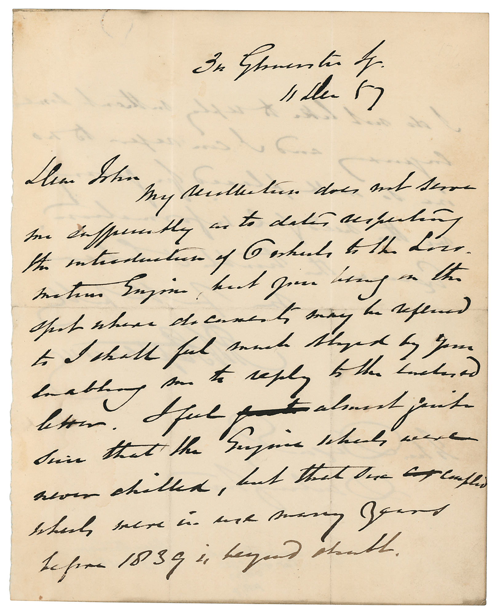 Lot #394 Robert Stephenson Autograph Letter Signed