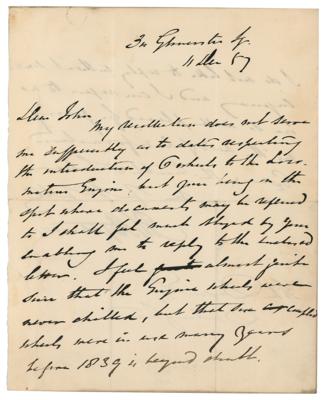 Lot #394 Robert Stephenson Autograph Letter Signed