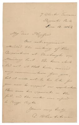 Lot #423 Charles Wheatstone Autograph Letter Signed