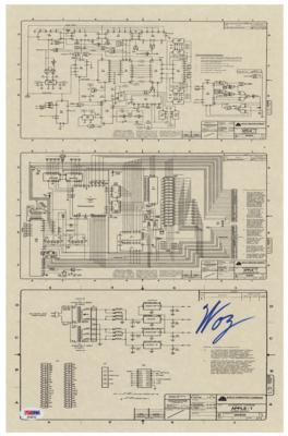 Lot #435 Apple: Steve Wozniak Signed Apple-1 Schematic - Image 1