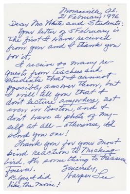 Lot #696 Harper Lee Autograph Letter Signed