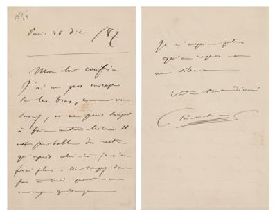 Lot #795 Camille Saint-Saens Collection of (16) Autograph Letters Signed - Image 3