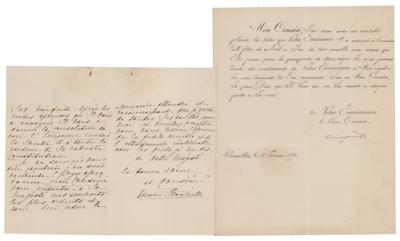 Lot #296 King Leopold II of Belgium and Queen Marie Henriette (2) Letters