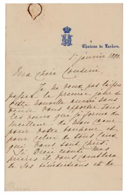 Lot #296 King Leopold II of Belgium and Queen Marie Henriette (2) Letters - Image 2
