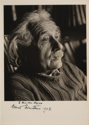Lot #129 Albert Einstein Signed Photograph with (5) Candids