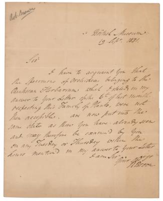 Lot #115 Robert Brown Autograph Letter Signed - Image 1