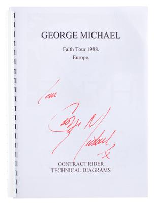 Lot #901 George Michael Signed Contract Rider - Image 1