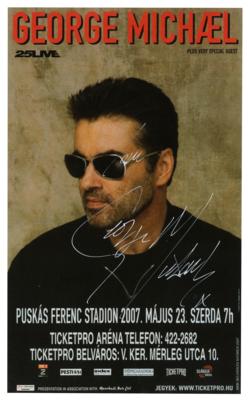 Lot #905 George Michael Signed Tour Flyer - Image 1