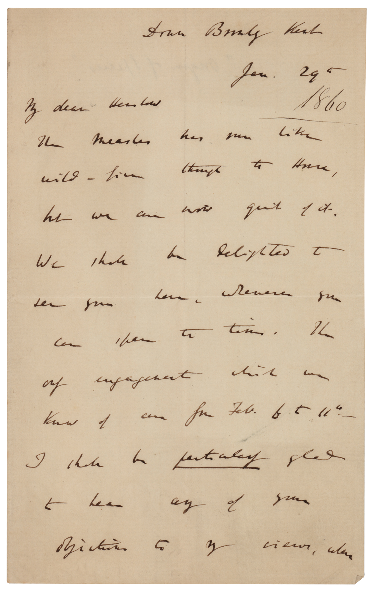 Lot #119 Charles Darwin Autograph Letter Signed