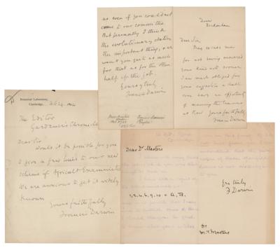 Lot #232 Francis Darwin (4) Autograph Letter