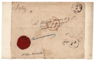 Lot #273 Alexander von Humboldt Signed Envelope Panel - Image 1