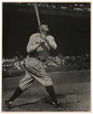 Lot #924 Babe Ruth Signed Oversized Photograph