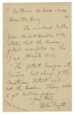 Lot #523 Wilbur and Orville Wright (2) Autograph Letters Signed - Image 3