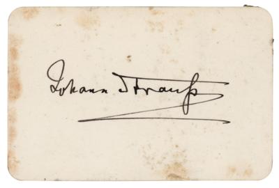 Lot #799 Johann Strauss Signature