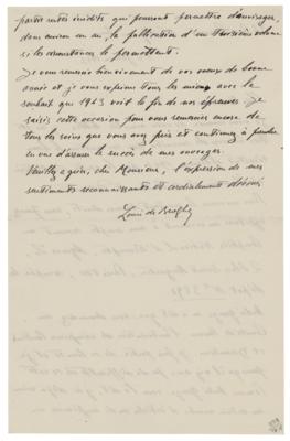Lot #207 Louis de Broglie Autograph Letter Signed - Image 2