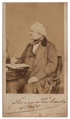 Lot #347 George Peabody Signed Photograph