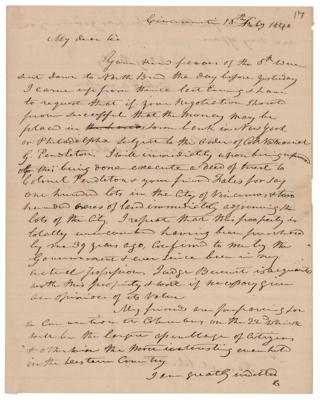Lot #4 William Henry Harrison Autograph Letter Signed