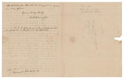 Lot #4 William Henry Harrison Autograph Letter Signed - Image 2