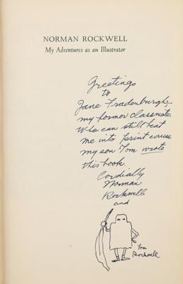 Lot #644 Norman Rockwell Signed Book with Sketch - Image 2