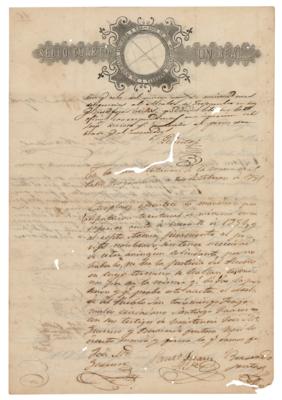 Lot #283 Benito Juarez Document Signed - Image 2