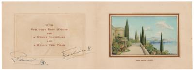 Lot #297 King Paul of Greece Signed Christmas Card