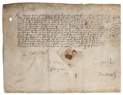 Lot #170 King Edward VI Document Signed