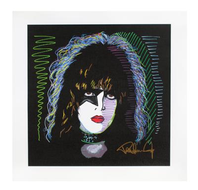 Lot #857 KISS: Paul Stanley Signed Canvas Print