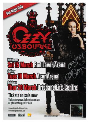 Lot #867 Ozzy Osbourne Signed Poster
