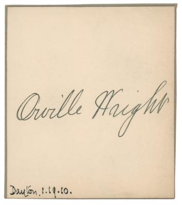 Lot #520 Orville Wright Signature