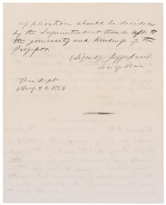 Lot #442 Jefferson Davis Autograph Letter Signed Twice - Image 2