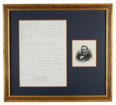 Lot #13 U. S. Grant Document Signed as President
