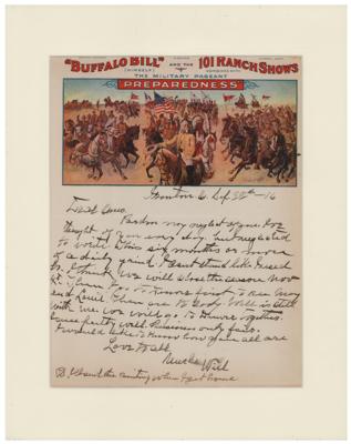 Lot #177 William 'Buffalo Bill' Cody Autograph Letter Signed