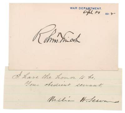 Lot #308 Robert Todd Lincoln and William H. Seward Signatures