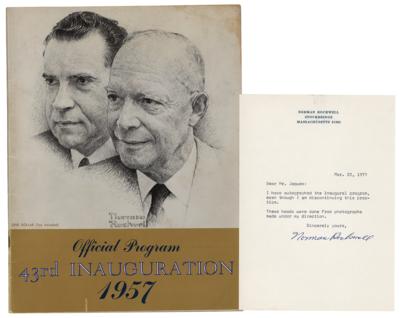 Lot #671 Norman Rockwell Signed Program and Typed Letter Signed - Image 1