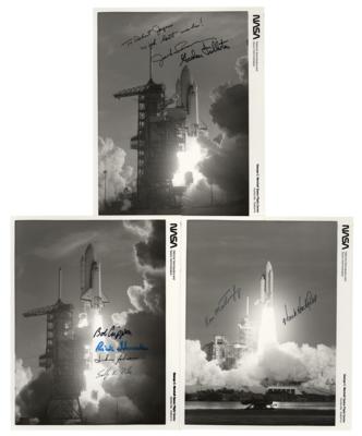 Lot #617 Space Shuttle (3) Signed Photographs - Image 1