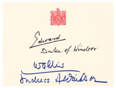 Lot #426 Duke and Duchess of Windsor Signatures