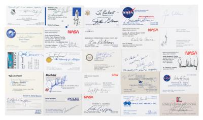 Lot #606 NASA Astronauts (25) Signed Business Cards - Image 1