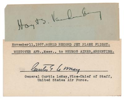 Lot #489 Curtis LeMay and Hoyt Vandenberg Signatures - Image 1