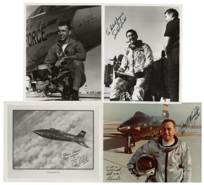 Lot #631 X-15 Pilots: Crossfield, Knight and Engle (4) Signed Photographs - Image 1