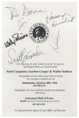 Lot #598 Mercury Astronauts (3) Signed Invitation - Image 1