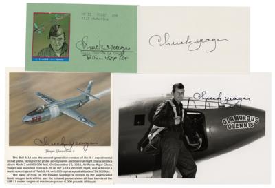 Lot #533 Chuck Yeager (4) Signed Items