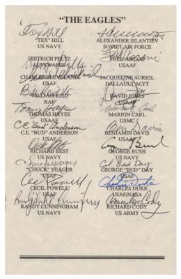 Lot #525 Aviators (19) Multi-Signed Program with George Bush, Charlie Duke, and Chuck Yeager