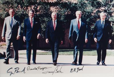 Lot #28 Four Presidents Signed Photograph