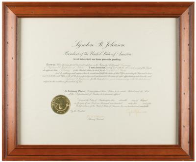 Lot #23 Lyndon B. Johnson Document Signed as President - Image 1