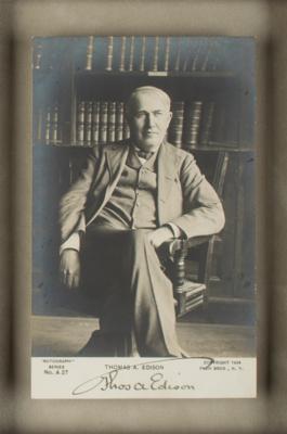Lot #122 Thomas Edison Signed Photograph - Image 2