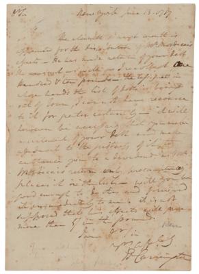 Lot #2 James Monroe Docketed Letter by Edward Carrington - Image 1